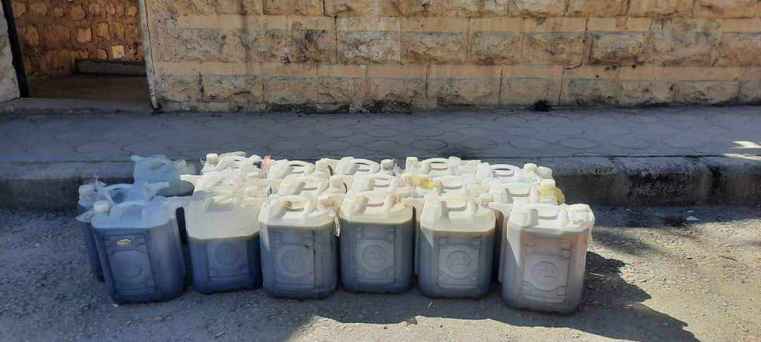 ضبط 450 لتر من الماوزت المغشوش في حلب