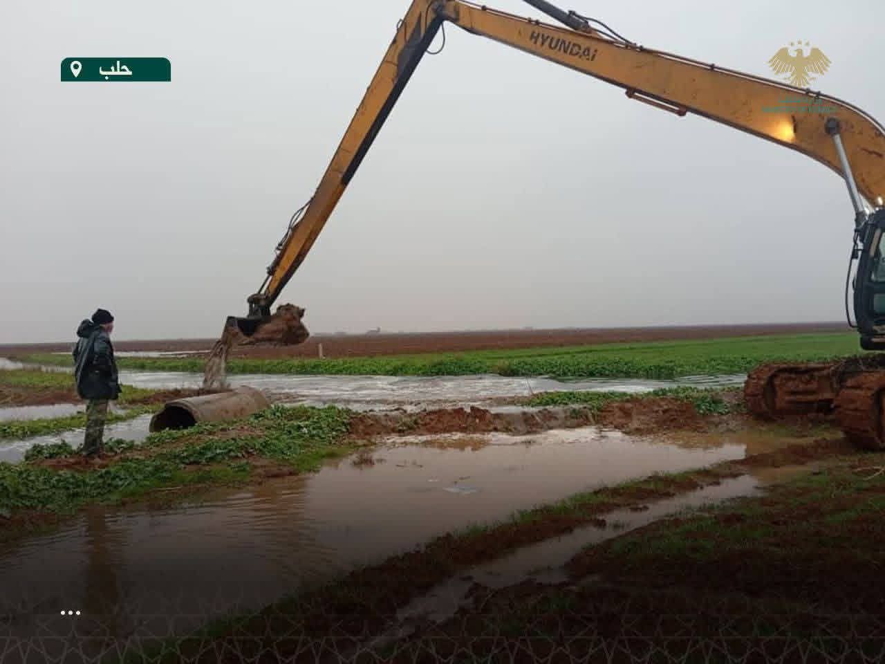 كوادر الموارد المائية بحلب ترفع جاهزيتها لمواجهة ارتفاع منسوب المياه