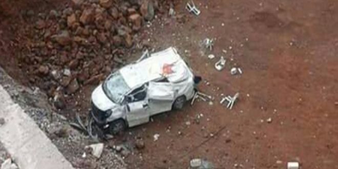 وفاة أربعة أشخاص وإصابة اثنين آخرين في حادث سير بالسويداء